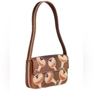 Maeve Anthropologie Espresso Martini Fiona beaded purse